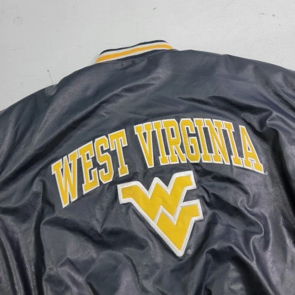 Vintage West Virginia Mountaineers Varsity Lettermans Jacket Steve & Barrys Sz L